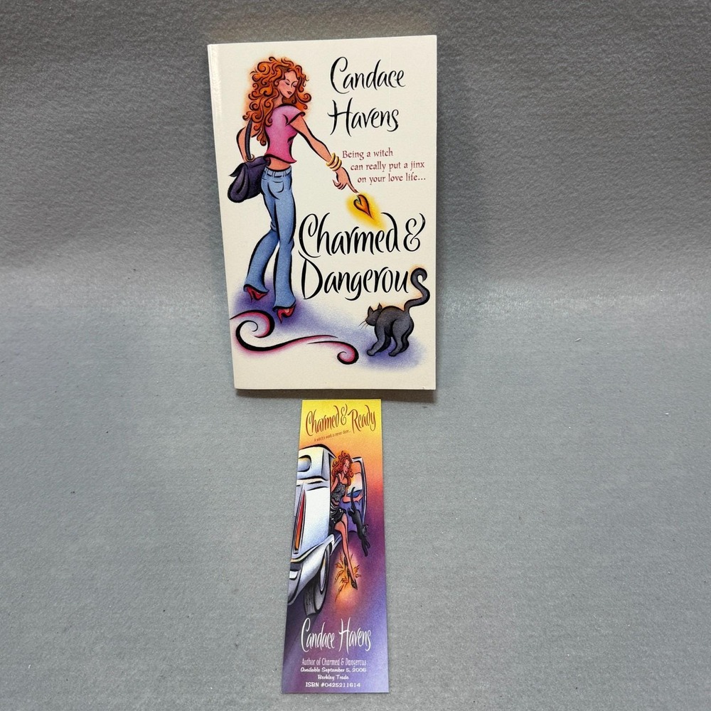 Vintage 2005 Signed Charmed & Dangerous Candace Havens 1st Ed Trade PB Bookmark